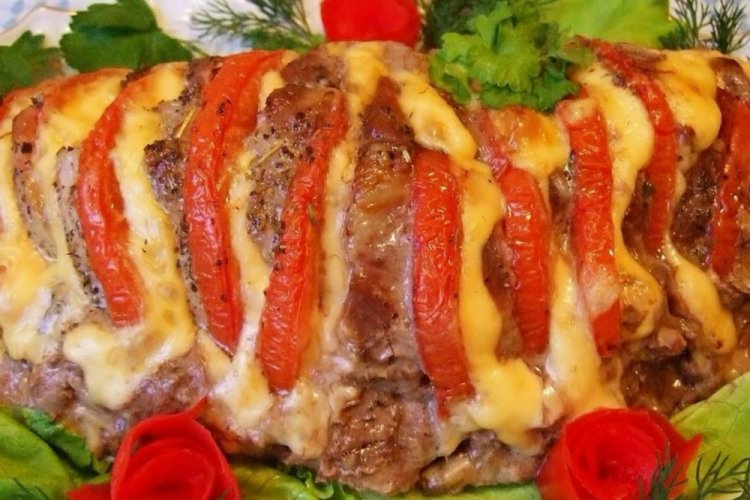Solomillo de cerdo con jamón al horno