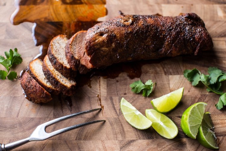 Solomillo de cerdo con costra crujiente al horno