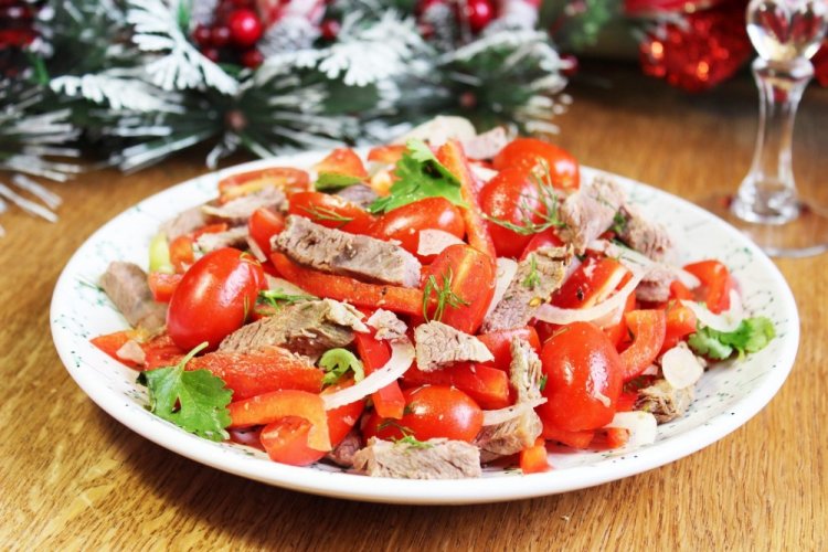 Pork Tongue Salad with Prunes