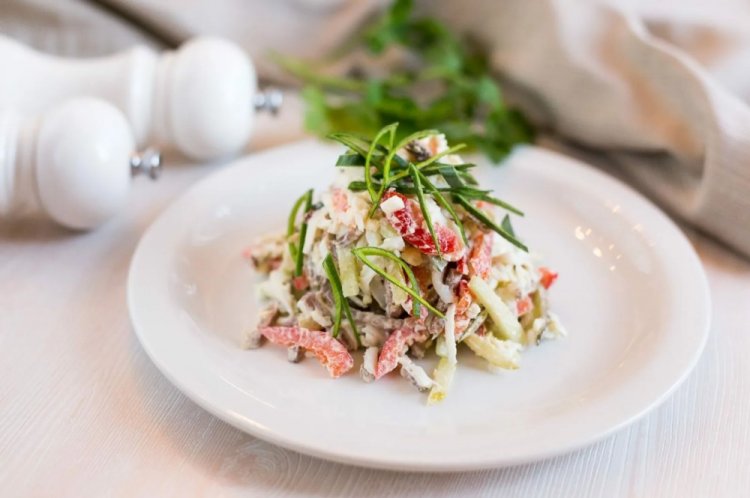 Pork Tongue Salad with Ham