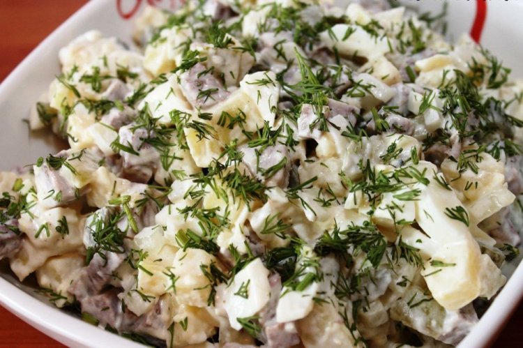 Pork Tongue Salad with Potatoes