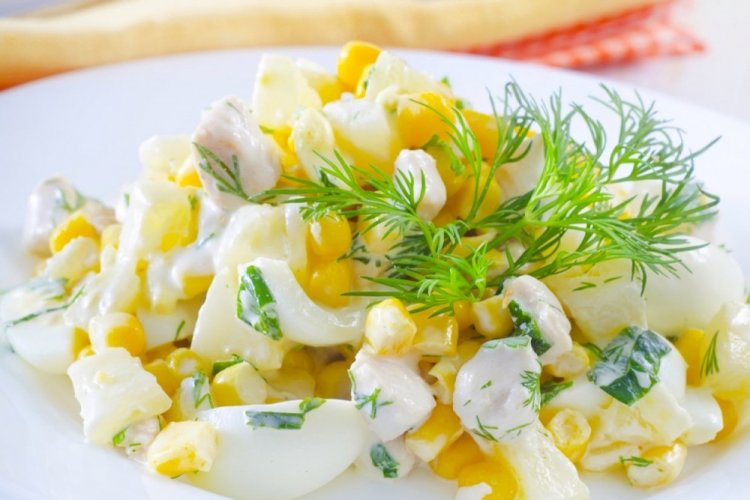 Ensalada de tupinambo y maíz