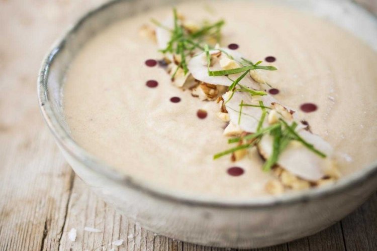Crema de tupinambo y apio