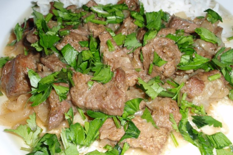 Lamb with Herbs in a Skillet