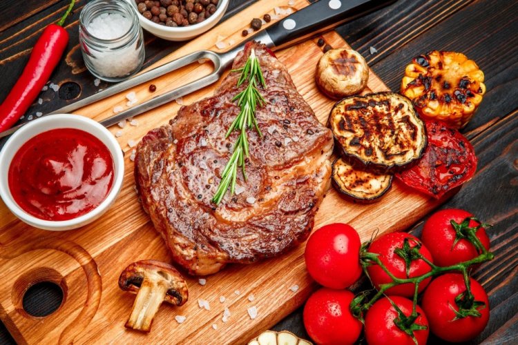 Lamb Steaks in a Skillet