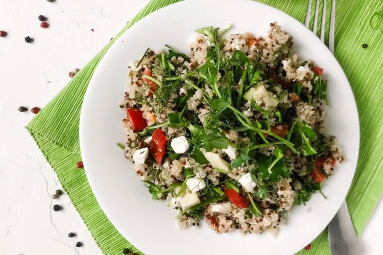 Quinoa and Microgreen Salad