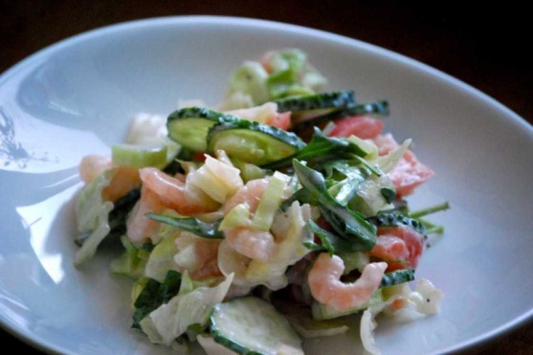 Shrimp and Microgreen Salad