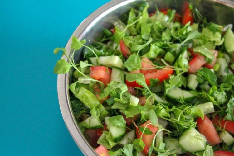 Bell Pepper and Microgreen Salad