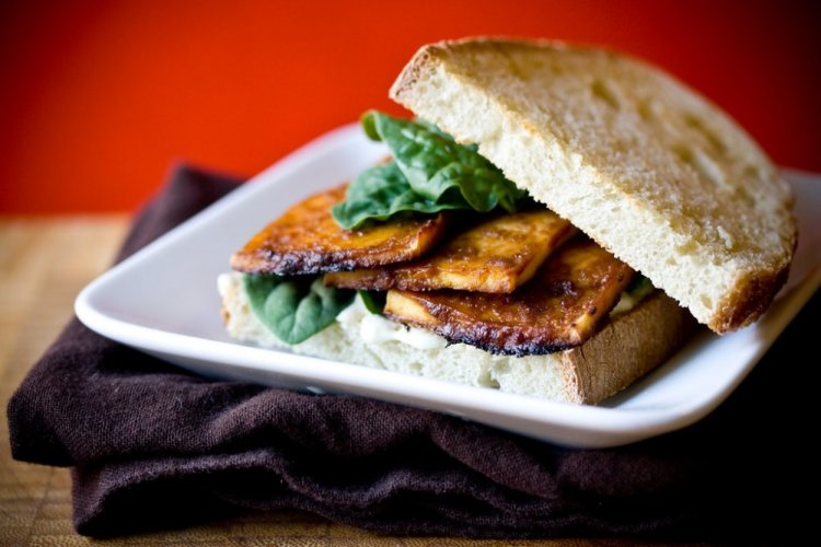 Lenten Tofu and Mushroom Sandwiches