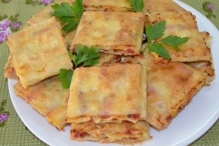 Hot Lavash Sandwiches for Breakfast