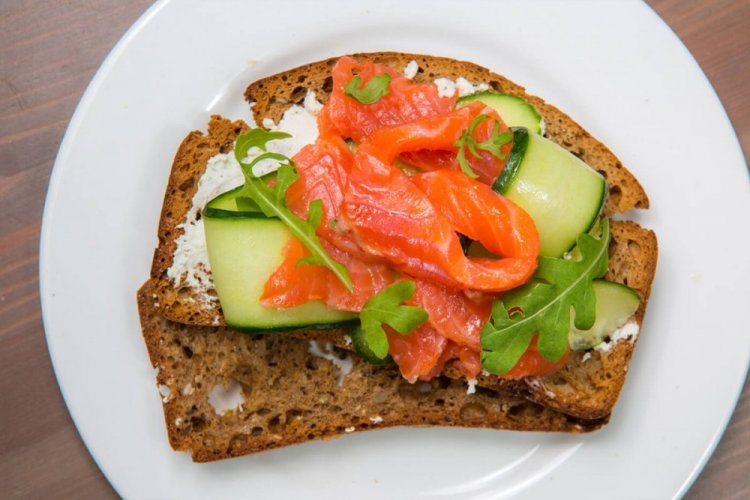 Salmon and Cucumber Sandwiches for Breakfast
