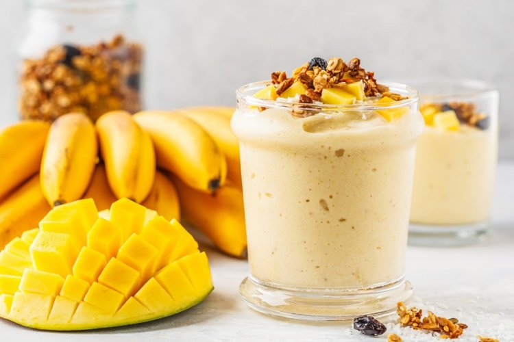 Batido de plátano y mango