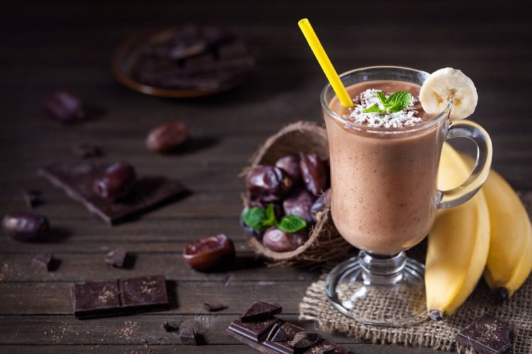 Batido de chocolate y plátano