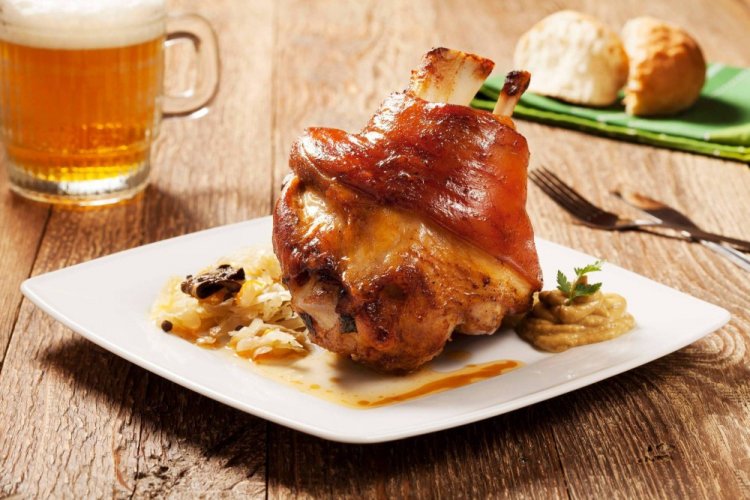 Pork Knuckle in Beer, Baked in the Oven