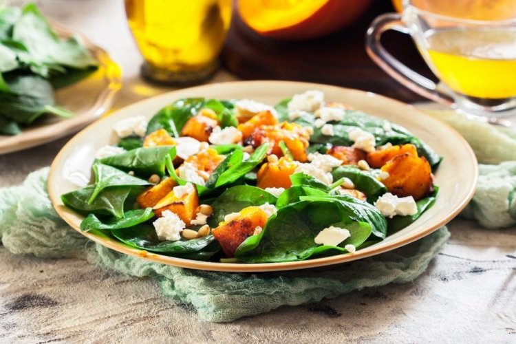 Pumpkin and Spinach Salad