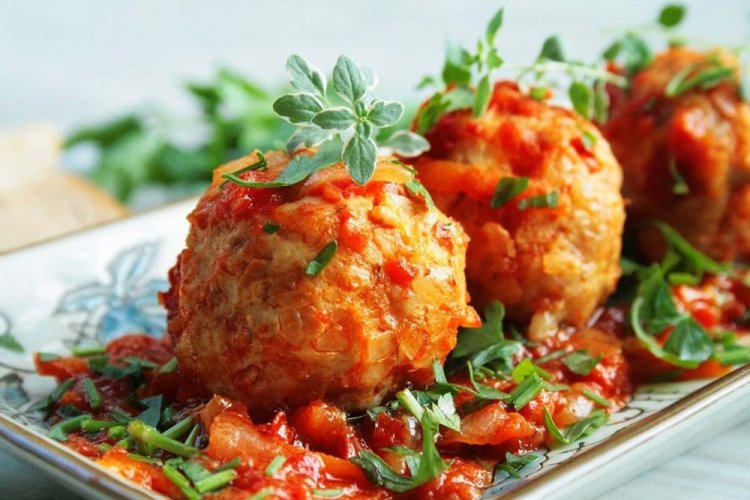 Meatball Hedgehogs with Cabbage