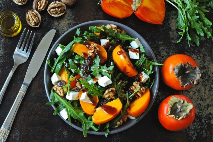 Persimmon and Feta Salad