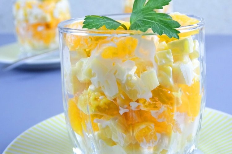Tangerine and Cheese Salad