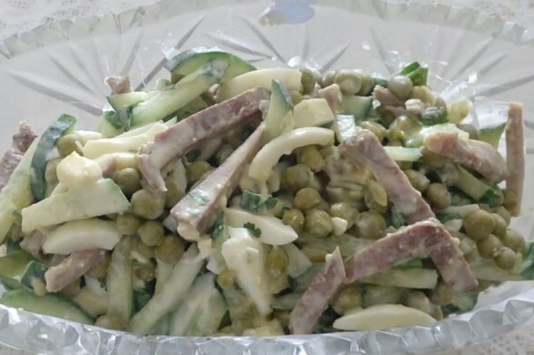 Pork Tongue and Green Pea Salad