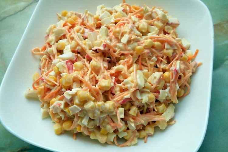 Crab Stick and Korean Carrot Salad