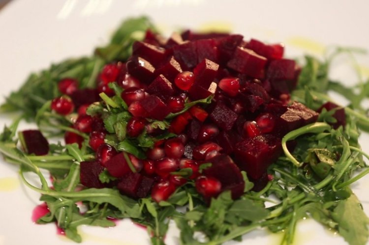Beetroot and Pomegranate Salad for New Year's
