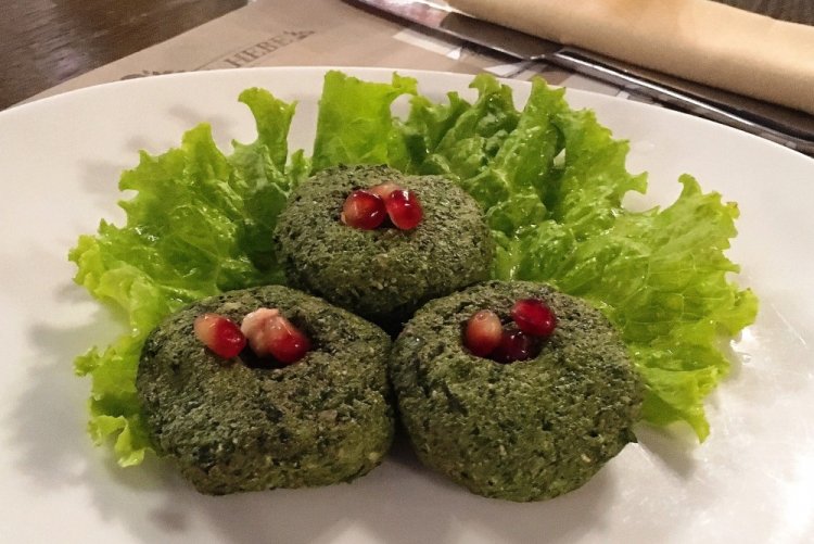 Broccoli Pkhali with Onion and Garlic