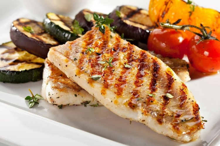 Pollock Fillet on a Grill Pan