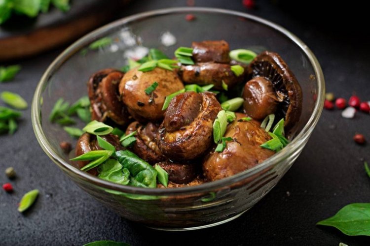 Mushrooms on a Grill Pan
