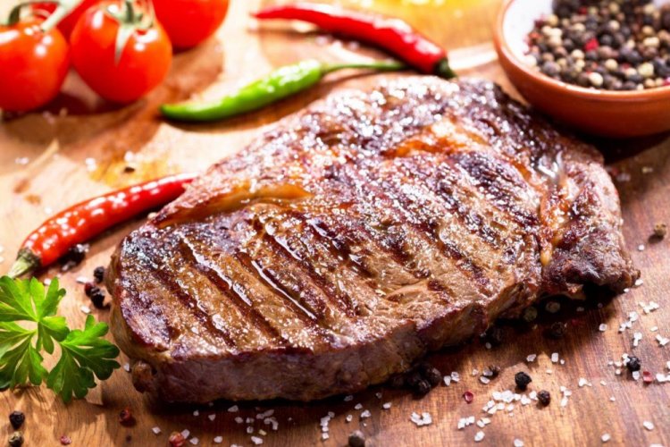 Pork Steak on a Grill Pan