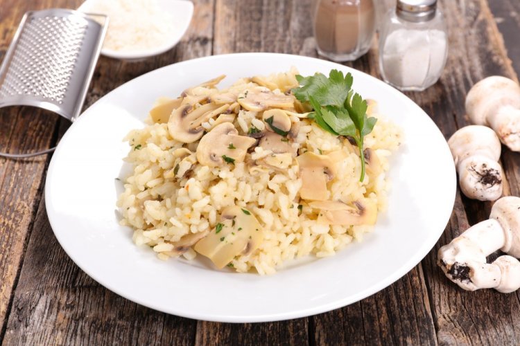 Mushroom Risotto without Wine