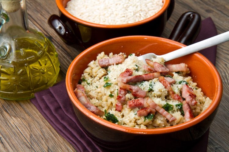 Risotto with Mushrooms and Bacon
