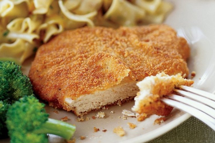 Escalope de pollo vienés al horno