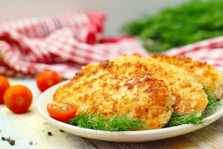 Escalope de pollo con queso