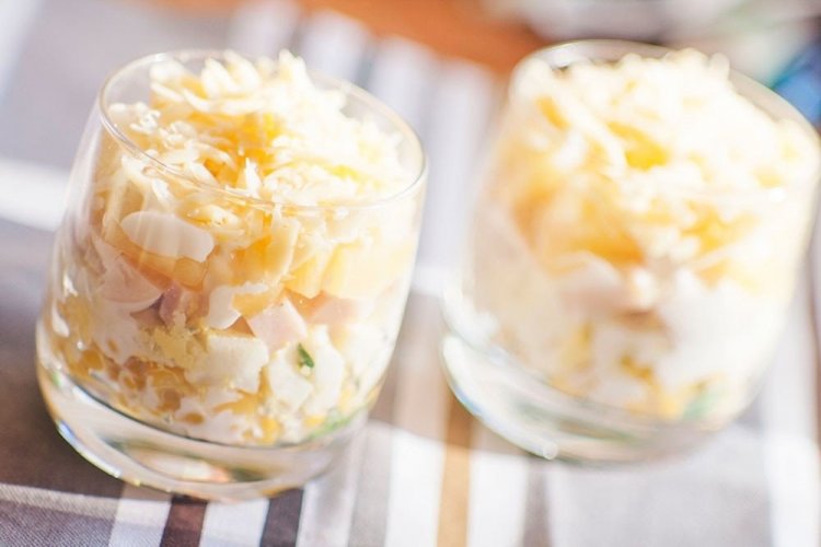 New Year's Salad in a Glass