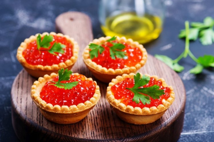 Tartlets with Red Caviar