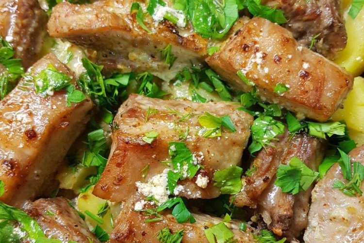 Braised Pork Ribs with Apples