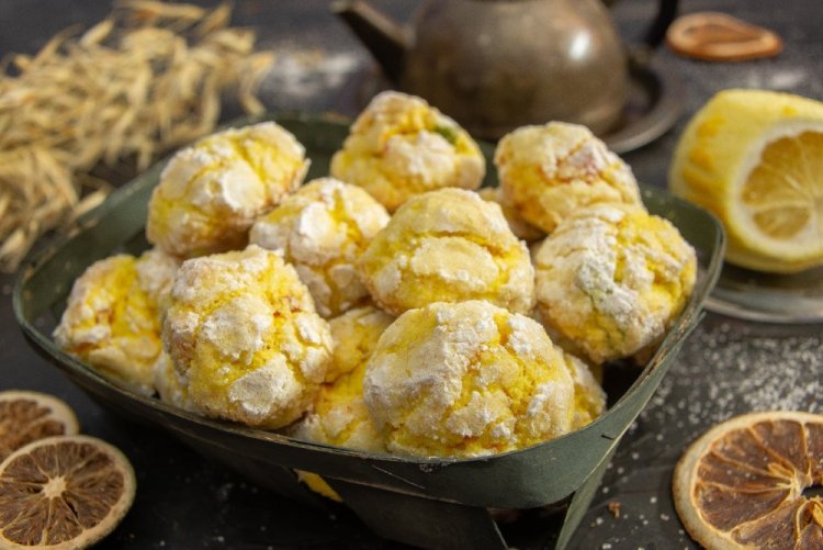 Galletas de limón con grietas