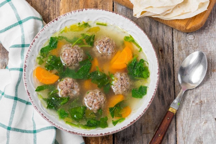 Meatballs with Rice for Soup