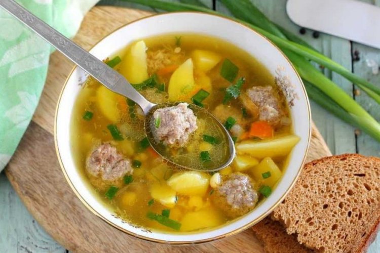 Meatballs with Flour for Soup