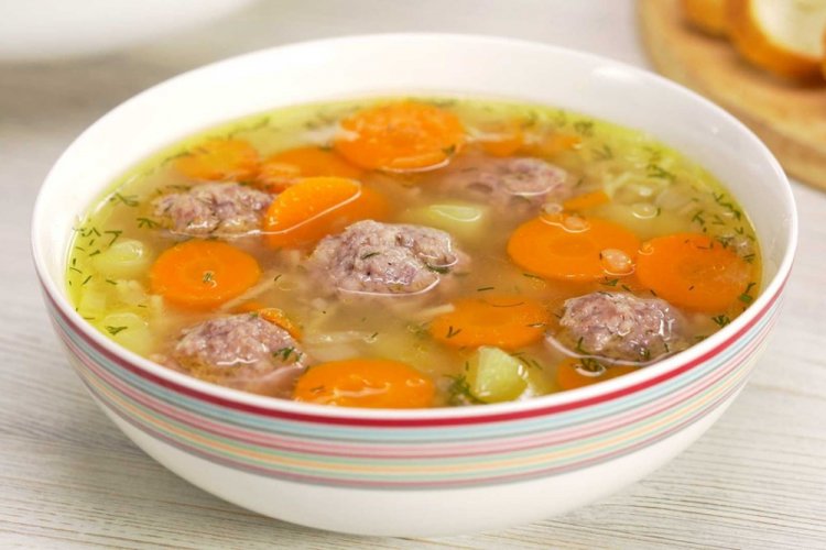 Meatballs with Breadcrumbs for Soup