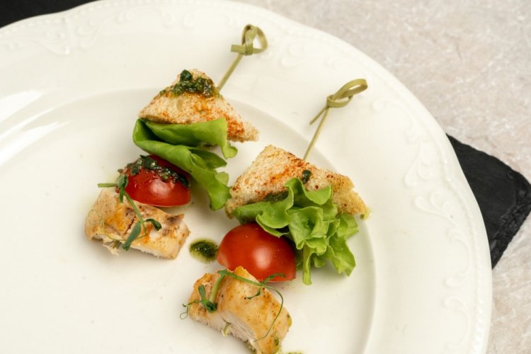 Canapés with Chicken Breast for New Year 2024