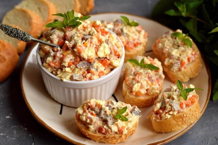 Carrot and Herring Sandwiches for New Year 2024