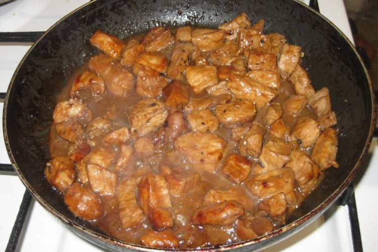 Pork with Jam in a Pan