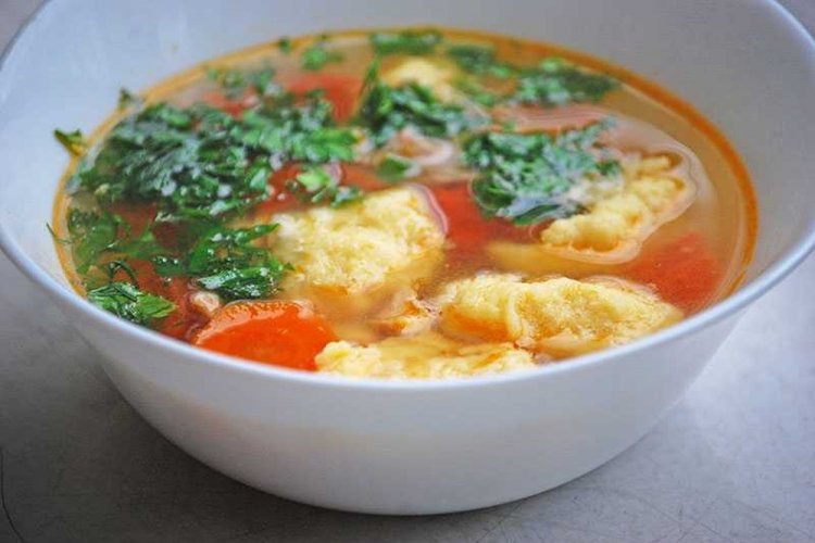 Simple Beef Broth Soup with Dumplings