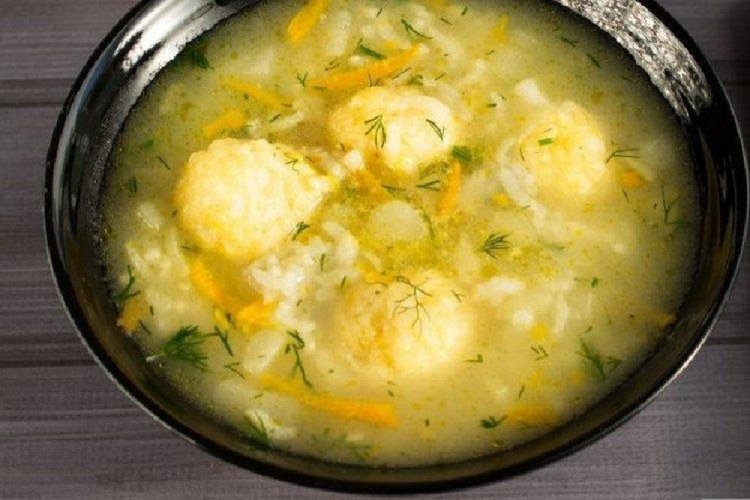 Soup with Dumplings and Rice