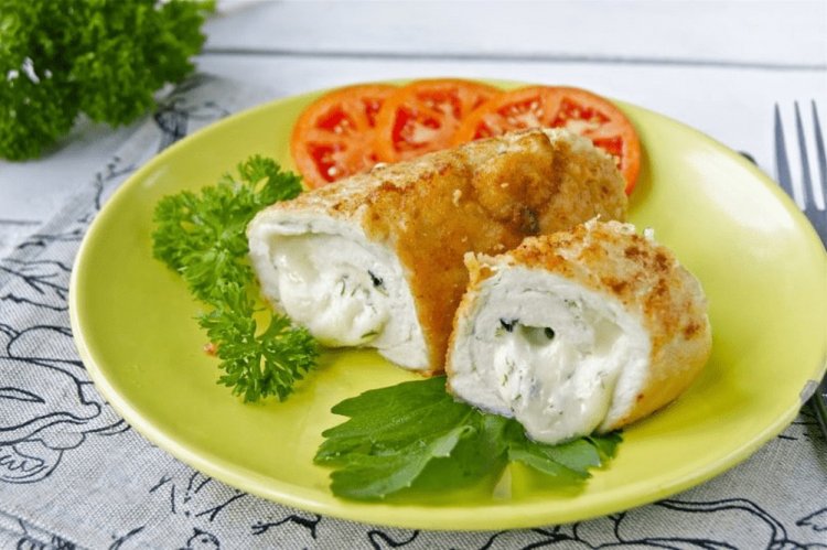 Rollitos de pechuga de pollo rebozados