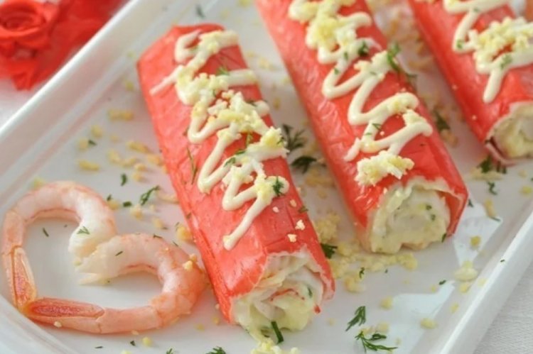 Crab Sticks Stuffed with Shrimp