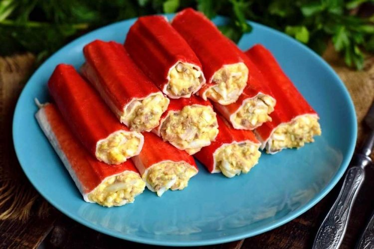 Stuffed Crab Sticks with Tuna