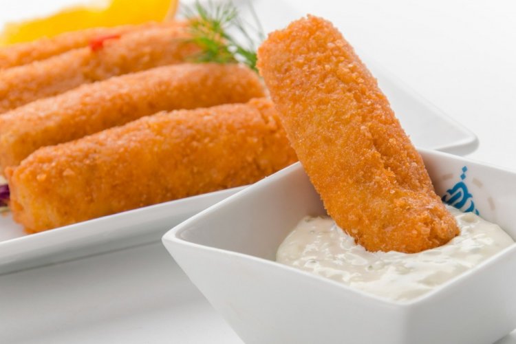 Stuffed Crab Sticks in Breadcrumbs