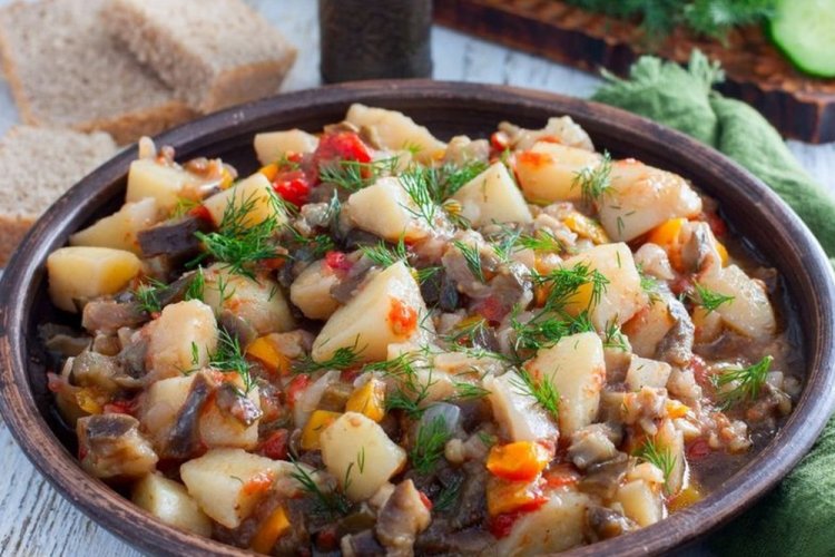 Chicken, Eggplant, and Tomato Stew